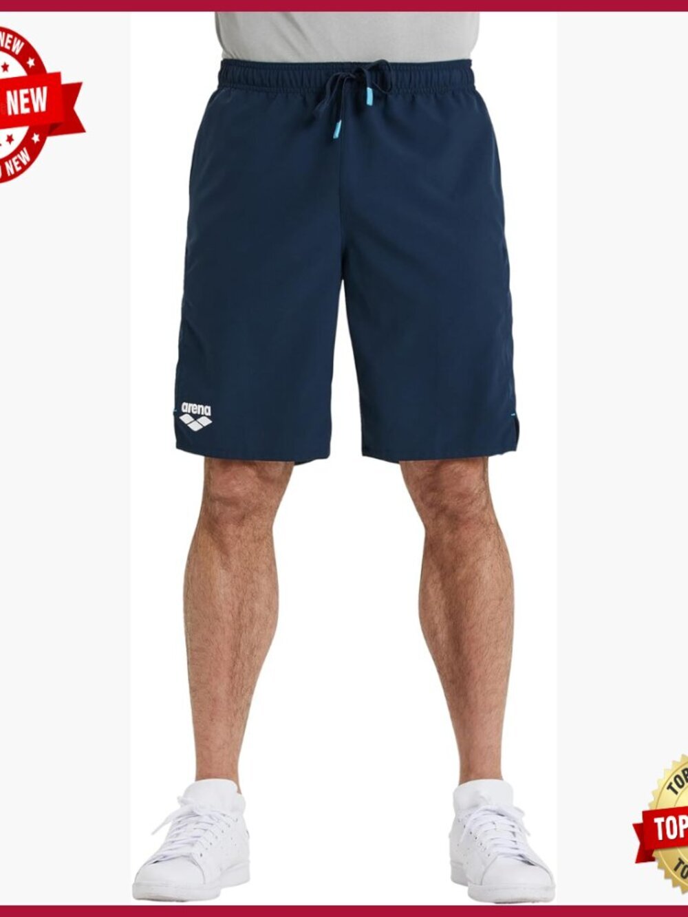 Quick-Dry Bermuda Swim Trunks with Pockets UPF 30